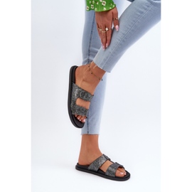Tongs à paillettes pour femmes avec boucles 83530 Ipanema Follow Fem Noir le noir 2