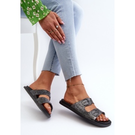 Tongs à paillettes pour femmes avec boucles 83530 Ipanema Follow Fem Noir le noir 3