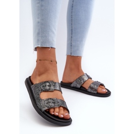 Tongs à paillettes pour femmes avec boucles 83530 Ipanema Follow Fem Noir le noir 6