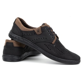 Polbut Chaussures en cuir pour hommes 402 été noir avec marron le noir 6