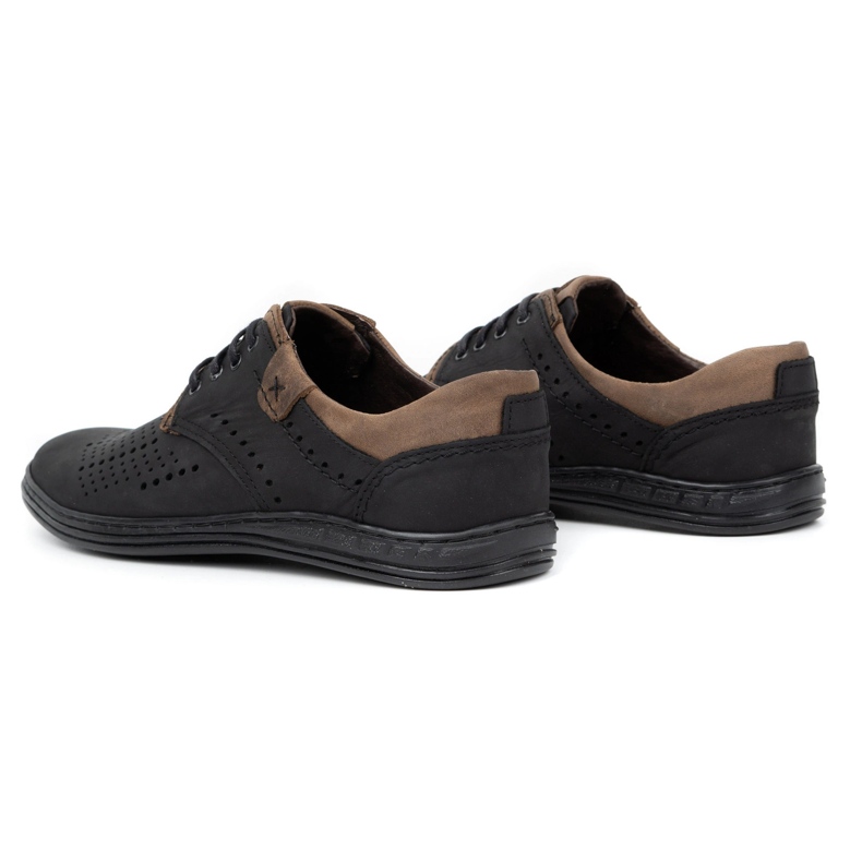 Polbut Chaussures en cuir pour hommes 402 été noir avec marron le noir 5