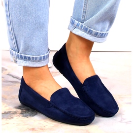 Evento Mocassins Femme Daim Bleu Marine Ranica 8