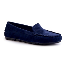 Evento Mocassins Femme Daim Bleu Marine Ranica 1