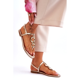 Sandales japonaises à thèmes dorées dorées d'or 3