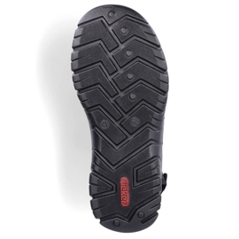 Rieker 26770-00 sandales intégrées noires confortables pour hommes 1