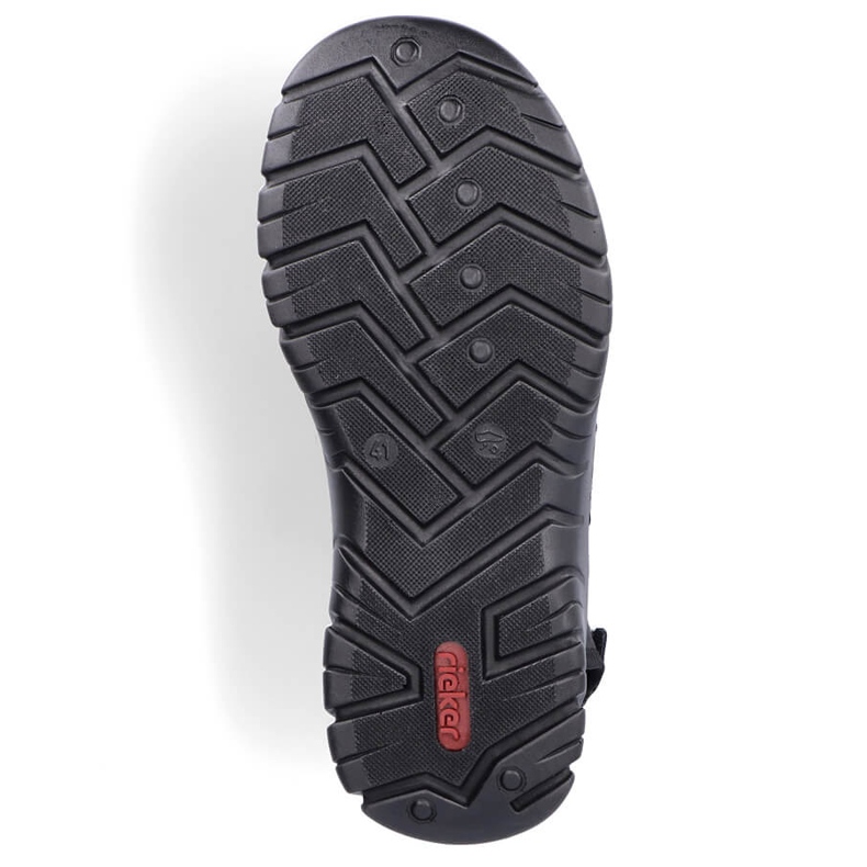 Rieker 26770-00 sandales intégrées noires confortables pour hommes 1