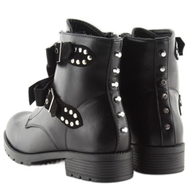 Bottes de travail noires à clous noirs le noir 1