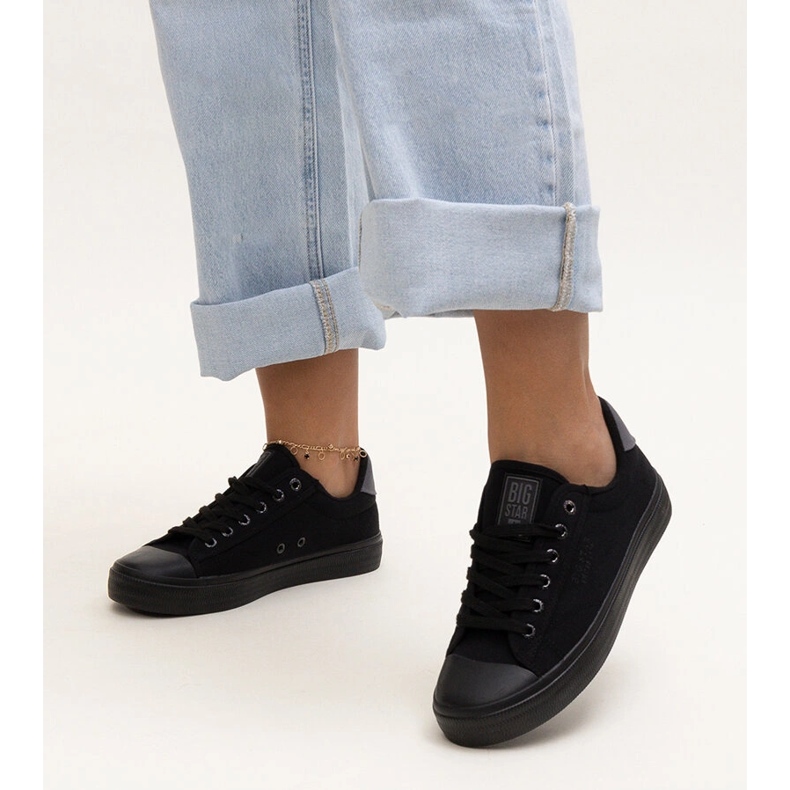 Baskets en tissu noir Big Star LL274092 1