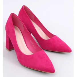 Escarpins à talons larges Clairay fuchsia rose 1
