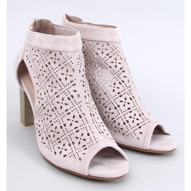 Bottines ouvertes Pierre Beige 1