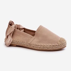 FB1 Espadrilles en daim beiges nouées Ismanne 8
