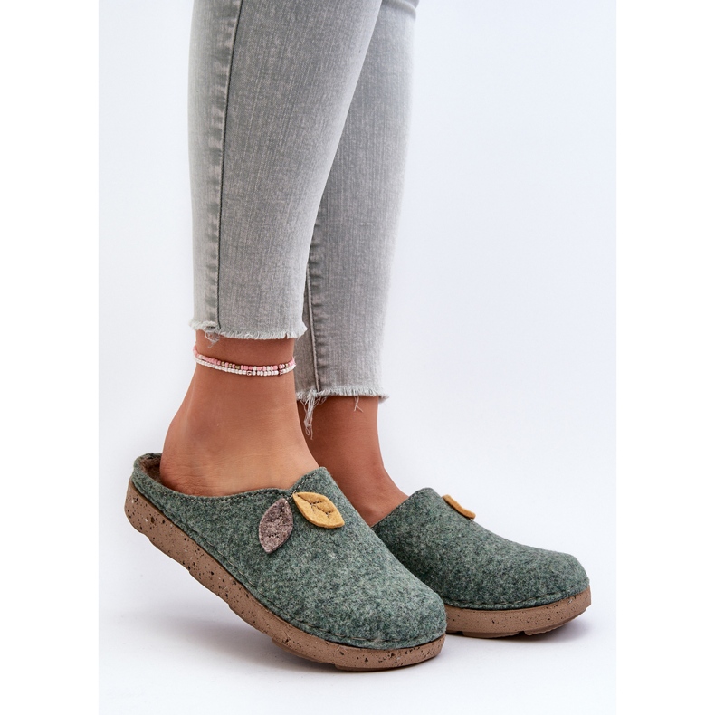 Inblu Chaussons Feutre Femme ED000013 Vert 2