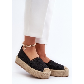 Espadrilles Femme En Dentelle Sur Plateforme Noir Elarose le noir 2 Espadrilles Femme En Dentelle Sur Plateforme Noir Elarose le noir 2