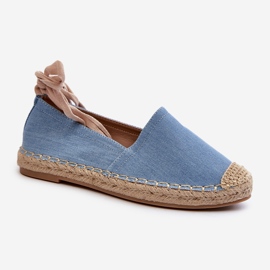 Espadrilles en jean nouées Ismanne bleues 1 Espadrilles en jean nouées Ismanne bleues 1