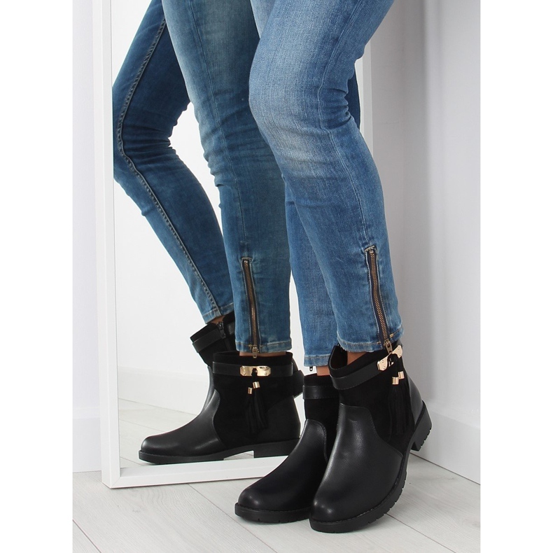 Bottes femme noires Y8567 noir 1