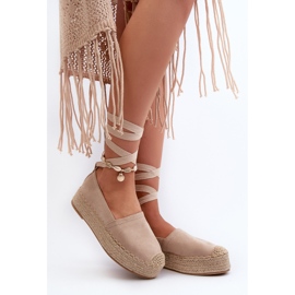 Bellucci Espadrilles Femme Nouées Sur Une Plateforme Avec Tresse Beige Tailesse 2 Bellucci Espadrilles Femme Nouées Sur Une Plateforme Avec Tresse Beige Tailesse 2