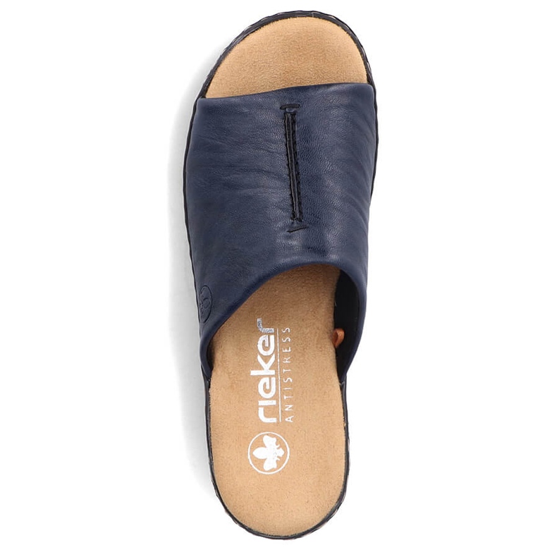 Sandales compensées confortables pour femmes, bleu marine, Rieker 62905-14 1