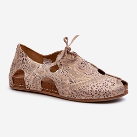 Chaussures Femme à Motifs Avec Découpes Maciejka 06431-02 Beige 1