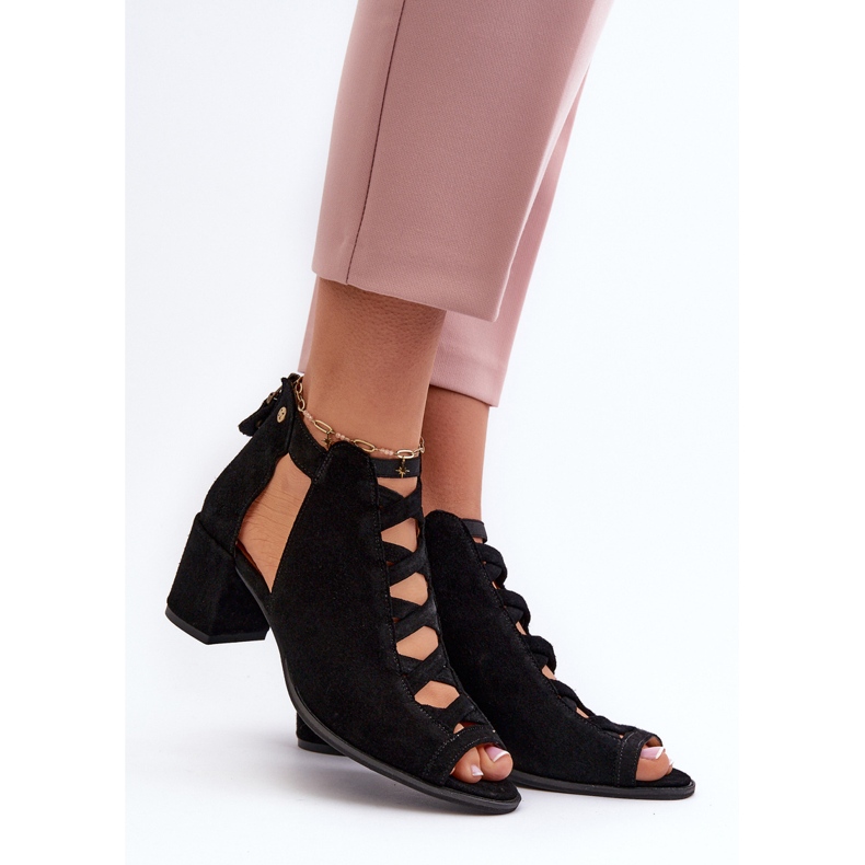 Sandales à Talons Hauts Femme en Daim Maciejka 06456-01 Noir le noir 2