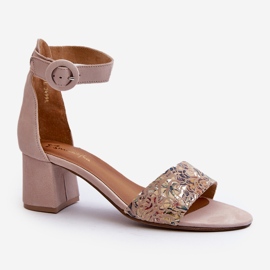 Sandales à Talons Hauts en Daim Maciejka 04141-49 Beige 1