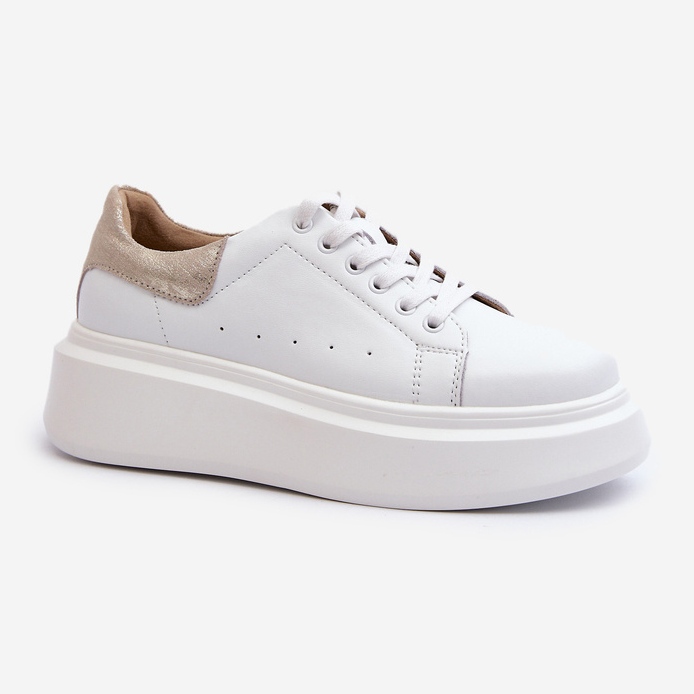S.Barski D&amp;A Baskets à plateforme pour femme LR568 Blanc 2