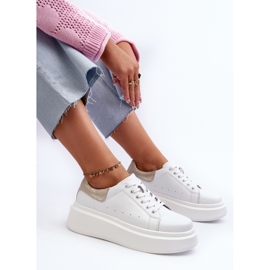 S.Barski D&A Baskets à plateforme pour femme LR568 Blanc blanche 1 S.Barski D&A Baskets à plateforme pour femme LR568 Blanc blanche 1