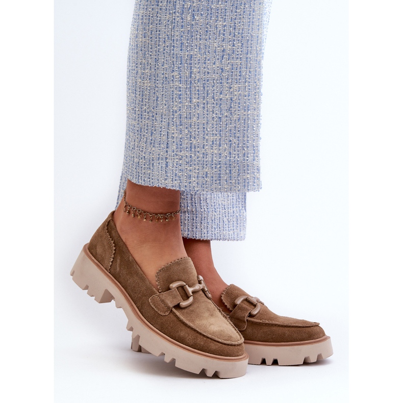 S.Barski Mocassins en daim des femmes avec décoration d &amp; a tw117 olive vert 2