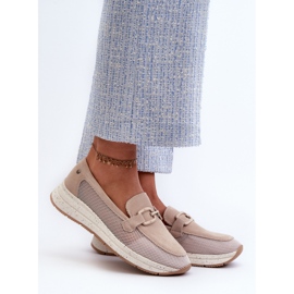 S.Barski Mocassins Femme En Daim D&amp;A TW210 Beige 8