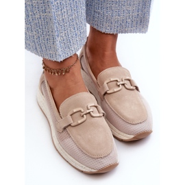 S.Barski Mocassins Femme En Daim D&amp;A TW210 Beige 4