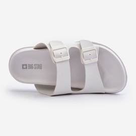 Tongs légères pour hommes avec boucles Big Star NN174594 Blanc blanche 1