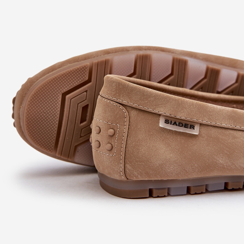 Mocassins en cuir écologique pour femmes, marron Celoria brun 1