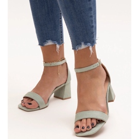 Sandales à talons Issa vert clair 1