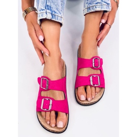 Ponses Chaussons en liège Fuchsia rose 5