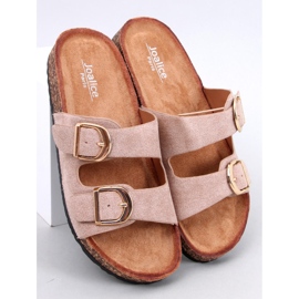 Scholki Byrd Chaussons en liège kaki beige 1