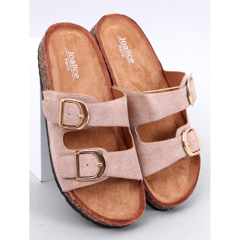 Scholki Byrd Chaussons en liège kaki beige 1