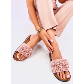 Emiles Chaussons en liège rose à fleurs 5