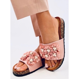 Emiles Chaussons en liège rose à fleurs 4