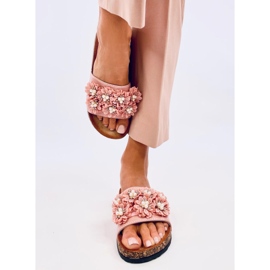 Emiles Chaussons en liège rose à fleurs 2