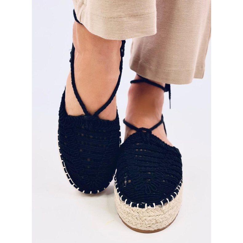 Yaweh Espadrilles noires en dentelle pour femme le noir 1 Yaweh Espadrilles noires en dentelle pour femme le noir 1