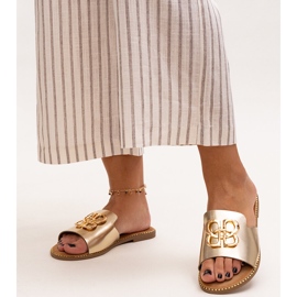 Tongs dorées ornées d'une boucle Perkin 1