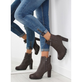 Gris Bottes femme à talons gris JA3132 gris 4