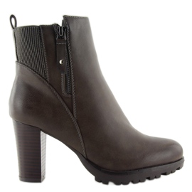 Gris Bottes femme à talons gris JA3132 gris 5