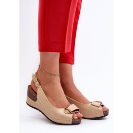 Sandales Compensées Légères Pour Femme Chaussures Confort Beige Efravia 2