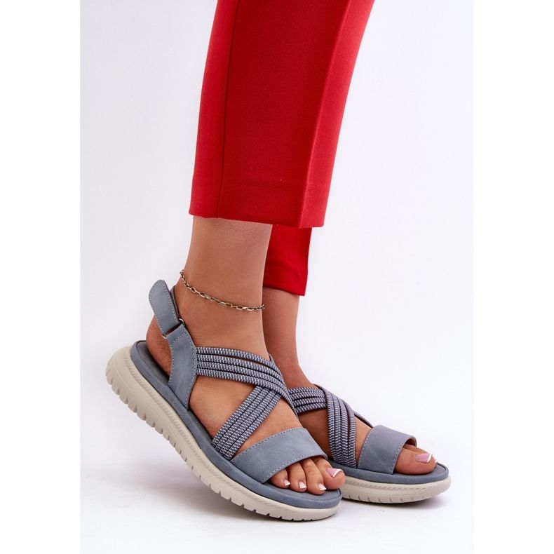 Sandales Velcro Femme Légères et Confortables, Bleu, Ceclea 2 Sandales Velcro Femme Légères et Confortables, Bleu, Ceclea 2