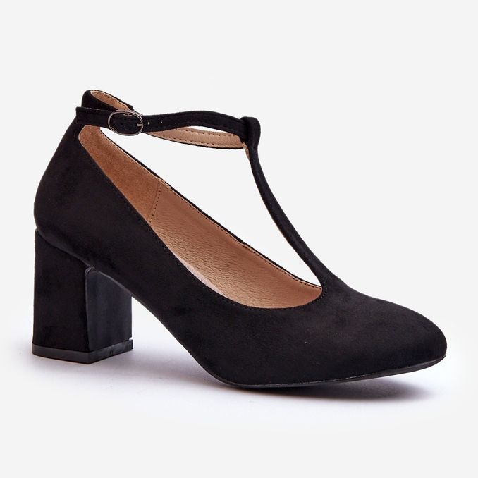 Escarpins à talons en daim écologique Raniyah noirs le noir 1