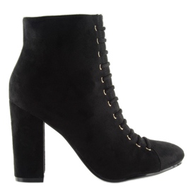 Escarpins noirs en daim noir le noir 5