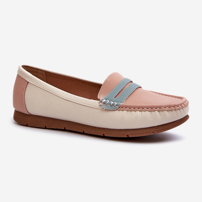 Mocassins Femme Eco Cuir Rose Vikitara 2