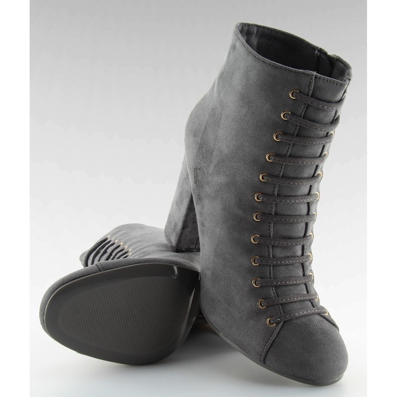 Bottes grises en daim gris TS03P gris 1