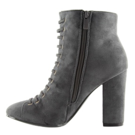 Bottes grises en daim gris TS03P gris 4