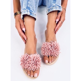 Ragnes Mules compensées à fleurs roses 4